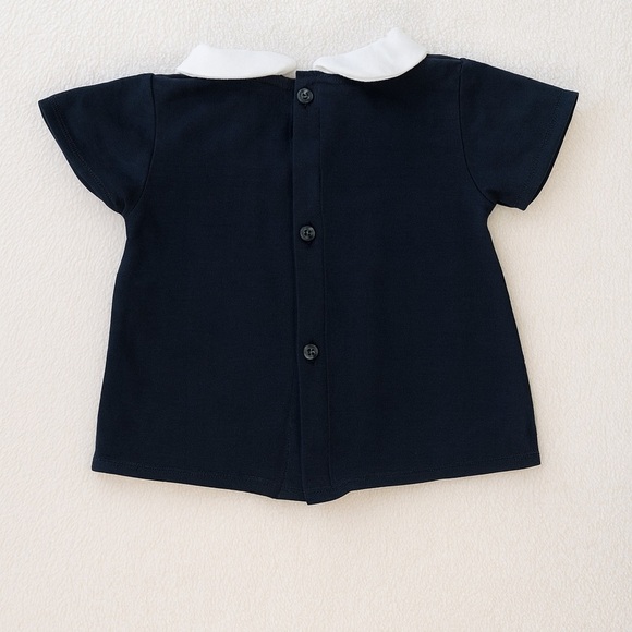 Zara baby girls 6-9 month dress shirt with button up back in black and white - Picture 4 of 4
